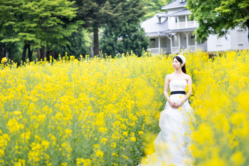 菜の花畑・洋館ロケ♡