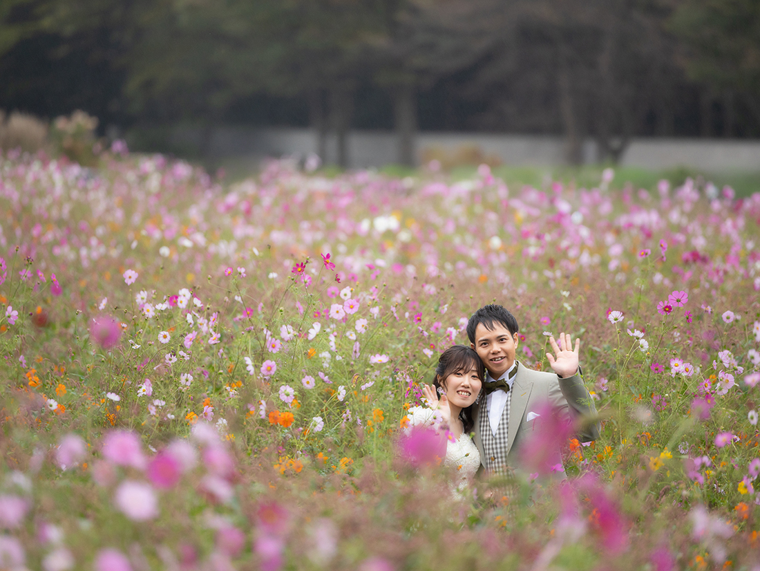 【秋の絶景ロケ】洋館×一面のコスモス畑♡