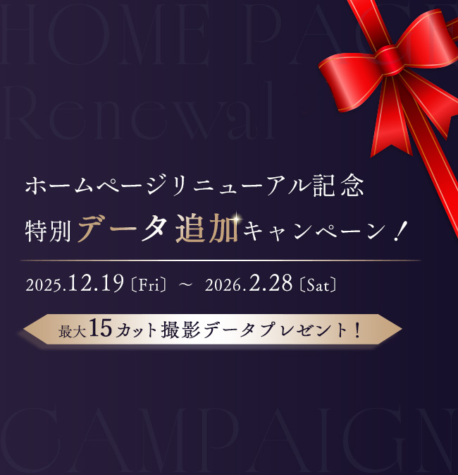 ホームページリニューアル記念 特別データ追加キャンペーン！