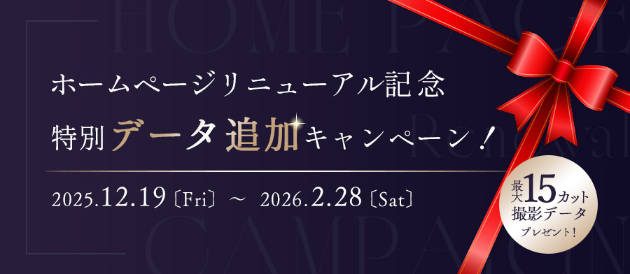 ホームページリニューアル記念 特別データ追加キャンペーン！